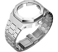 CasiOak GA2100 Metal Watch Band and Case Mod Kit, Strap Bezel Accessories Compatible with Casio Mens G-Shock GA2100/GA-2110 Watches