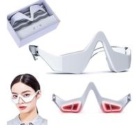 CASIOUE Skin Care Red Light Therapy Glasses Specifically for Dark Circles and Under Eye Bags,Advanced Beauty Device for Dark Circles, Puffiness, and Wrinkles Reduction, Universal size, (White)