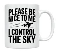 Casitika Air Traffic Controller Gifts. Please Be Nice To Me I Control The Sky. 11 oz Aviation Mug For Pilots And Airline co-workers Celebrating A Work Appreciation Day.