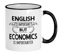 Casitika Economics Mug. English Important Economics Importanter. Funny 11oz Teacher Cup. Gift for Instructors, Students, & School Faculty and Graduation. (Economics)