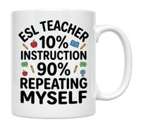 Casitika ESL Teacher Gift. Funny Educator 11 oz Mug, Language Instructor Cup for Tefl Tesol Tutors and School Staff.