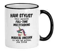 Casitika Hairdresser Gifts. 11 Oz Hairstylist Coffee Mug. Because Unicorn Is Not An Actual Job Title.