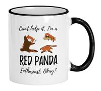 Casitika Red Panda Mug. 11 Oz Cute Red Pandas Novelty Coffee Mugs. Unique Themed Gifts. Can't Help Animal Enthusiast Cool Cup. Gift Idea For Men And Women. (Red Pandas)
