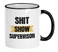 Casitika Shitshow Supervisor Mug. Funny 11 Oz Manager Coffee Cup. Show Supervisor Mug. Gift Idea For Boss Or Office Co-worker.