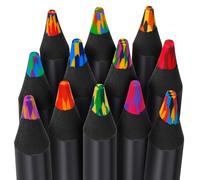 Casleovf Stocking Fillers Kids: Art Supplies 12 Colored Rainbow Pencils, Secret Santa Gifts for Kids Teenagers Children, Christmas Gifts for Girls Boys 4-12 Year Old on Birthday Easter