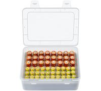 casmilee Battery Storage Box, Battery Box Holds 24 AA & 30 AAA Batteries, Battery Box Organiser Storage Made of Plastic, Battery Box, Battery Bag (Box Only)