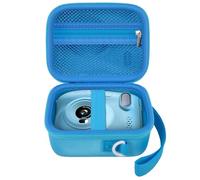 Casmilee Instant Camera Children's Bag for Greenkinder/Gofunly/Hangrui/LETSHAHA, Blue, Hard Shell, Zipper Closure, Shoulder Strap and Hand Handle, Vintage/Retro Style, Unisex, Camera Bag