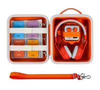 casmilee Travel Case Compatible with Yoto Mini - Kids Audio & Music Player, Holder Bag for Children’s Speaker Plays Audiobook Cards (Orange, Large)