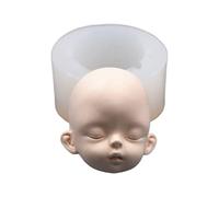 CASNO Silicone Human Head Mould 3D Fondant Face Moulds Model Doll Head Mold Making Cake Clay Resin Candle Soap Molds DIY Art