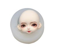 CASNO Silicone Mould, Doll Face Silicone Mold Cartoon Doll Head Clay Mould Silicone Face Molds Hand-Making Supplies DIY Crafts Moulds for DIY