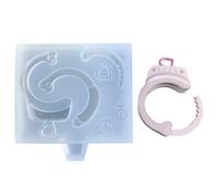 CASNO Silicone Mould, Glossy Silicone Resin Necklace Handmade Molds Love Heart Handcuff Keychain Mold DIY Pendant Ornaments Epoxy Resin Molds