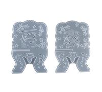 CASNO Silicone Moulds, Book Stand Silicone Mold Carved Eid Resin Quran Folding Book Stand Holder Muslim Prayer Book Organizer Bookshelf