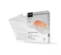 CASO 6 Star Line Vacuum Bags Embossed for Food, 50 Bags 20 x 30 cm for All Types of Vacuum Machines, Very Resistant and Tear-resistant, Sous Vide, 150 µm, BPA Free