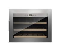 Caso 629 Wine Refrigerator (Assembly)/A/45.5cm/138 kWh/year/18 bottles insulated part Refrigerator/Freezer part/Temperature adjustable electronic from 5-20°C/Stainless steel