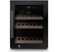 Caso Design WineExclusive 12 Wine Cooler, Wine Fridge for up to 12 Bottles - Two Separate Temperature Zones Adjustable from 5°-20°C for Red and White Wine, LED Illuminated, with Wi-Fi Module and App