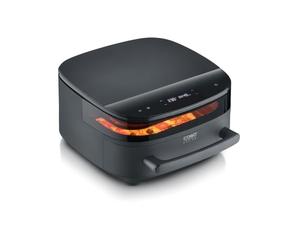 CASO Design AirFry & PizzaChef Air Fryer and Pizza Oven | 11 Preset Options, Precise Temperature Control, Compact Flat Design, PFAS-Free Ceramic Coating, Dual Heating Element