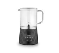 CASO Design CappuLatte Electric Milk Frother, 5 Functions - Hot Chocolate Maker, Cappuccino, Latte, Iced Coffee/Frappe, Milk Warmer, Clear Glass Jug, Large 400ml Capacity, Premium Design