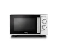 CASO Design MG 25 Ecostyle Ceramic Microwave Oven & Grill, 25 Litre Capacity, 900W Microwave with 1000W Grill, 8 settings inc. defrost, Rack for 2-Level Cooking, Easy Clean, Silver & Black