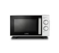 CASO Design MG 25 Ecostyle Ceramic Microwave Oven & Grill, 25 Litre Capacity, 900W Microwave with 1000W Grill, 8 settings inc. defrost, Rack for 2-Level Cooking, Easy Clean, Silver & Black