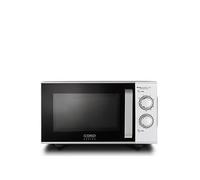 CASO Design MG 25 Ecostyle Ceramic Microwave Oven & Grill, 25 Litre Capacity, 900W Microwave with 1000W Grill, 8 settings inc. defrost, Rack for 2-Level Cooking, Easy Clean, Silver & Black