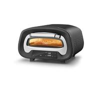 CASO Design PizzaChef 430° Indoor Pizza Oven, High-Temp 430°C Electric Pizza Oven, 8 Auto Programmes, Pizza Maker with Cordierite Stone & Paddle, Adjustable Top/Bottom Heat, 2200W, Black/Silver