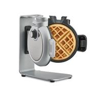 CASO Design WaffleUp Belgian Waffle Maker, Non-Stick Waffle Iron, 5 Browning Levels, Overflow Protection with Drip Container, Space-Saving Design, Cable Tidy, Silver