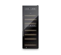 Caso Design WineExclusive 38 Smart Wine Cooler | Wine Fridge up to 38 Bottles - Two Separate Temperature Zones Adjustable from 5°-20°C for Red and White Wine, LED Illuminated