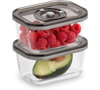 Caso | Glass Vacuum Containers with Plastic Lid (2 pcs) | VacuBoxx Eco-Duo S | T
