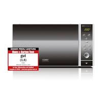 CASO MCG30 Ceramic Chef 3in1 microwave with grill + hot air 2100W 30L, borosilicate glass base, grill rack for 2 levels, oven function up to 200°C, stainless steel, silver