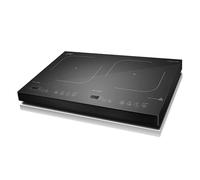 Caso Design ProMenu 2400 Portable Induction Hob, Double Electric Hob with 12 Power Levels up to 240°C, Portable Cooktop, Sensor Touch, LED Display, Timer and Overheat Protection, Child Lock, 2000W