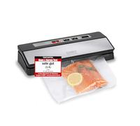 CASO VR 390 Advanced Vacuum Sealer with Up to 75 Non-Stop Vacuum Sealer Operations, Adjustable Vacuum Force, Removable Vacuum Chamber, Stainless Steel Front, with 10 Film Bags