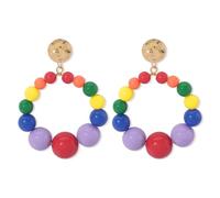 CASOLVX Colorful Asymmetrical Earring Candy Color Earrings Statement Dangle Fun Earring Long Aesthetic Acrylic Jewelry for Women, M, Metal, no