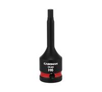 CASOMAN 1/2" Drive 6mm Impact Hex Bit Socket, One-Piece H6 Allen Socket with Red Color-Code Ring, 78mm Length, CR-MO
