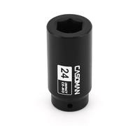 CASOMAN 1/2" Drive Harmonic Balancer Socket/Crank Bolt Socket-24mm, Compatible with GM (LS Engines), CR-MO