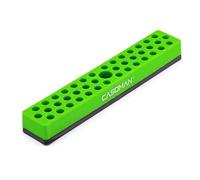 CASOMAN 1/4" Hex Bit Organizer with Magnetic Base - Green, 43 Hole Bit Organizer with Strong Magnetic Base, Magnetic Bit Organizer for Your Specialty