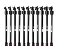 CASOMAN 11-Piece 3/8" Drive Pinless Universal Swivel Torque-Saver Impact Extension Socket Set, 9" Long Reach, Metric 6-Point, 8mm-19mm, Cr-Mo Steel, Heavy-Duty Storage Case