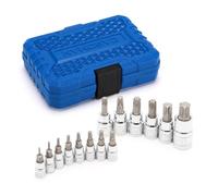 CASOMAN 14-Piece 1/4-Inch, 3/8-Inch & 1/2-Inch Drive Torx Bit Socket Set, T6-T60, Torque Bit Set, CR-V & S2