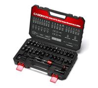 CASOMAN 31PCS 3/8" Dr. Torque Wrench Set, 5-60Nm 72tooth Torque Wrench for Bicycle & Motorcycle, with Extension Bar, Adapters, Magnetic Spark Plug Sockets, Bits and Shallow Sockets