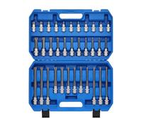 CASOMAN 34 PCS 1/2-Inch Drive Impact Torx Bit Socket Set, CR-V, T20-T80, Standard & Extra Long