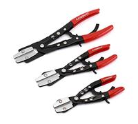 CASOMAN 3PC Hose Pincher Pliers Set, Locking Ratcheting Hose Pinch Off Pliers for Automotive Hose Lines, Radiator Lines, Fuel Lines, Coolant Lines