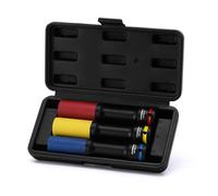 CASOMAN 3PCS 1/2" Drive Non-marring & Thin Wall Lug Nut Impact Socket Set, for Wheel Lug Nut Remover, Extra Deep 150mm, 6-Point, Metric, CR-MO, 17mm 19mm 21mm