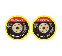 CASOMAN 5-Inch DA Polisher & Sander Pad - Hook & Loop Face - Random Orbital Backing Plate, 5/16''-24 Threads, 2 PCS Set