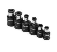 CASOMAN Bit Socket Adapter Set - 1/4" Hex * 3/8" Drive * 1/2" Drive * 5/16" Hex * 1/4" Impact Coupler Set (6 Piece)