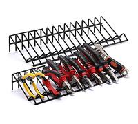 CASOMAN Plier Organizer Rack, 2 Pack, Pliers Holder in Black Wrench organizer, tool organizers and storage, 15-Slot Plier Rack