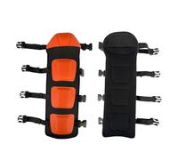 CASOME 1 Pair Adjustable Trimmer Gaiters Mowing Shin Guards Gardening Knee Pads Chainsaw Shin Guards Weed Eating Leg Protectors High Strength Knee Pads for Outdoor Activities