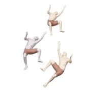 CASOME 3D Climbing Man Wall Art - PVC Rock Climber Sculpture Figurine For Home Decor, Humorous Wall Climbing Decoration For Office, Bathroom & Living Room(White,Left)