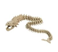 CASOME 3D Printed Dinosaur Skeleton Figurine - Realistic 3D Printed Dinosaur Skeleton, Articulated Bone Model with Movable Joints for Aquarium, Desk Decor