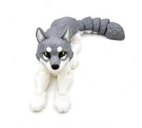 CASOME 3D Printed Husky Figurine, Articulated Dog Sculpture For Home Decor, Realistic Movable Animal Desk Ornament, Poseable Husky Model For Wolf Lovers And Collectors(Gray,13cm)