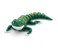 CASOME 3D Printed Leopard Gecko Figurine, Movable Lizard Sculpture For Home Decor, Realistic Reptile Collectible Desk Ornament, Articulated Gecko Model For Reptile Lovers And Collectors(Green)