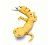 CASOME 3D Printed Leopard Gecko Figurine, Movable Lizard Sculpture for Home Decor, Realistic Reptile Collectible Desk Ornament, Articulated Gecko Model for Reptile Lovers and Collectors(D)